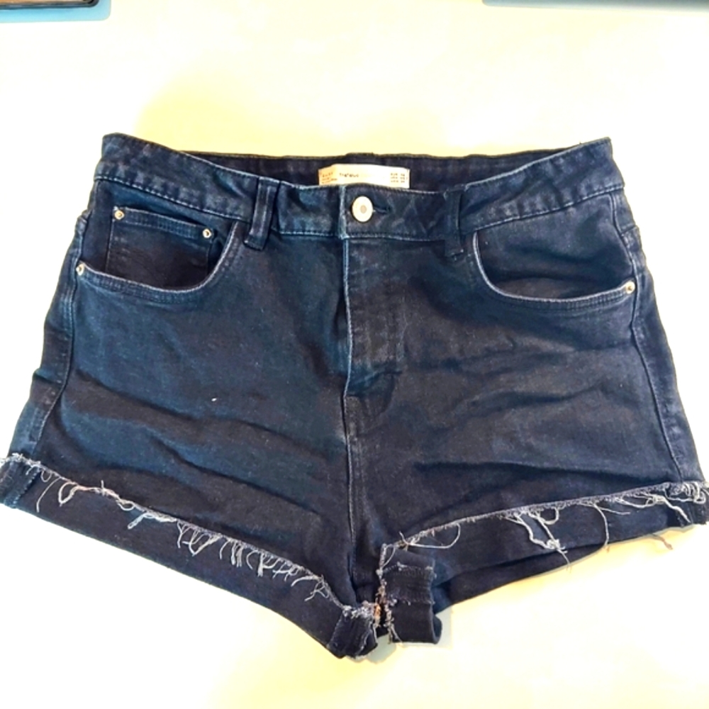 Zara Dark Blue Denim Jean Shorts